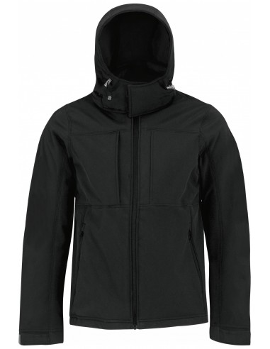 VESTE SOFTSHELL CAPUCHE HOMME LOGO COEUR