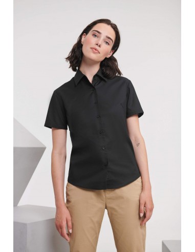 RU933F - Chemise femme manches courtes Oxford